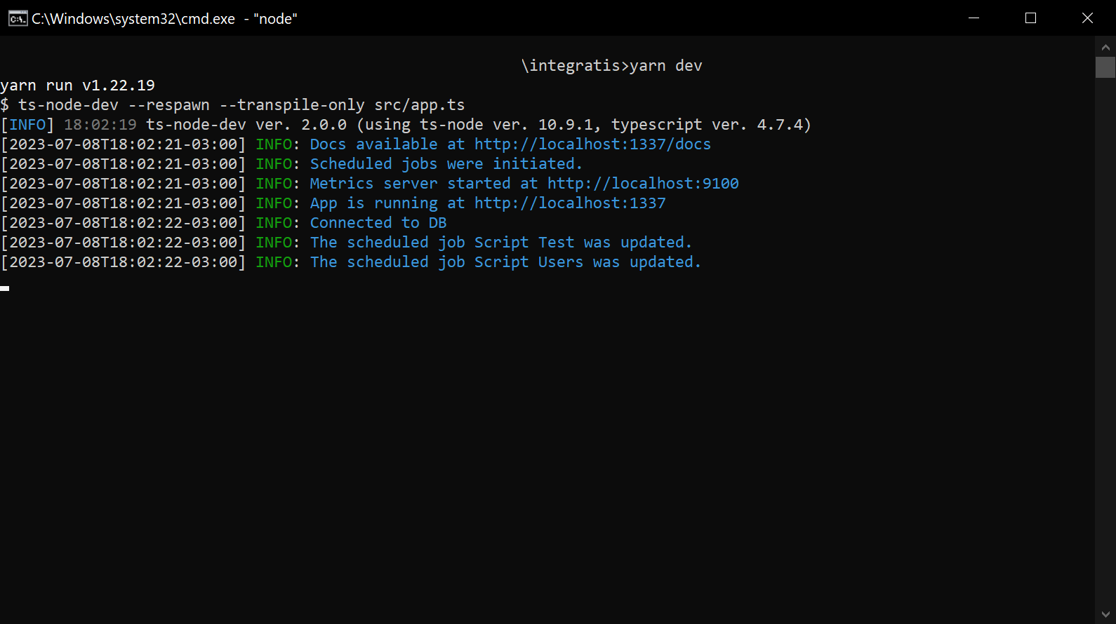 Integratis API cover